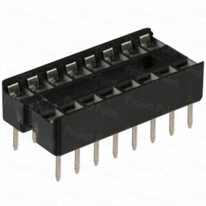 16-Pin DIP IC Base Socket – PCB Mount Socket for 74HC595, CD4017 & Logic ICs