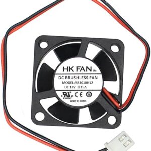 3010 12V 0.15A Brushless DC Cooling Fan – 30x30x10mm, Ball Bearing, 2-Pin for 3D Printer, Raspberry Pi, Electronics Cooling