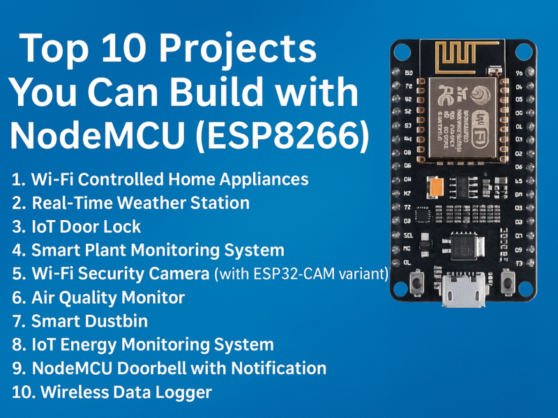 Top 10 Projects You Can Build with NodeMCU (ESP8266)
