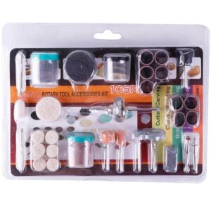 105pcs Rotary Tool Accessories Kit – Cutting, Grinding, Sanding, Polishing & Drilling Set